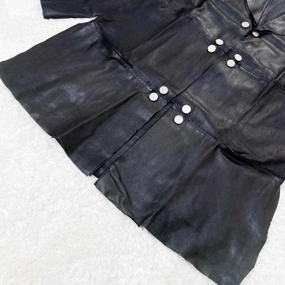 FENDI Vintage Cufflinks Leather Coat - Image 4 of 4