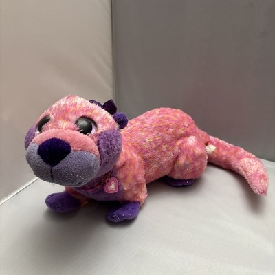 Wild Republic Otter 12'' Plush Pink Purple Glitter Sparkle Big Eyes