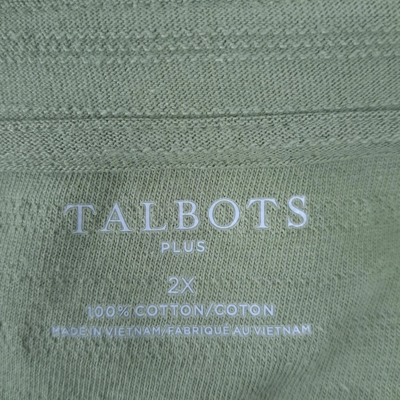 Talbots Plus Textured Stripe Button Shoulder Tuni… - image 9