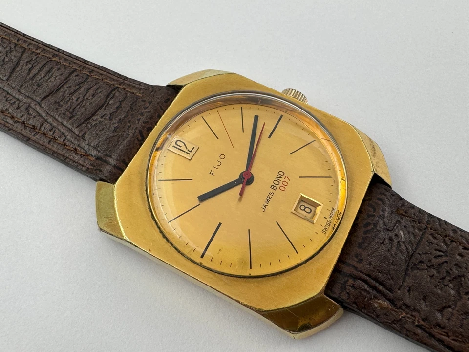 Vintage MOERIS Fijo James Bond 007 Gold Plated Date Octagonal Automatic - 34 mm - Image 2 of 4