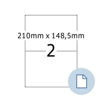 Herma Folien-Etiketten Dataprint, 210 X 148,5 Mm, Weiá