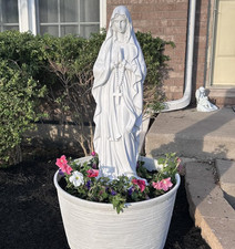 31.49" Virgin Mary Statue Estatua Virgen Maria Catholic Garden Decor Outdoor Art