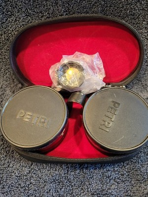 PETRI AUX Lens Set of 3 Telephoto, Wide Angle, Tele-Wide Finder #0084 w. Case