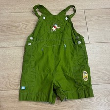 Vintage Winnie the Pooh Embroidered Fishing Shortalls Overalls Size 18-24 months