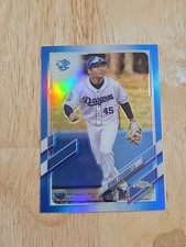 2021 Topps Chrome NPB RYUKU TSUCHIDA Blue Refractor /150 #70 Rookie SP