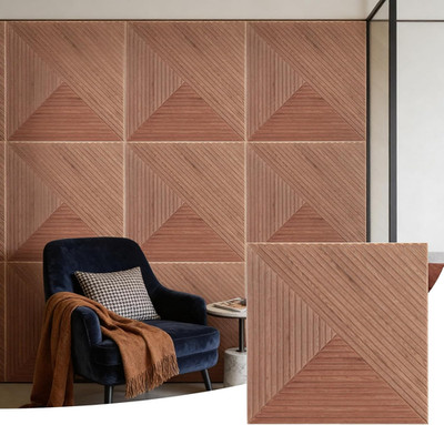 6 Pack Acoustic Wall Panels 23.6'' Self-Adhesive Wood Grain Sound Panels