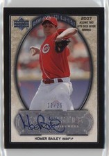 2007 Upper Deck Exquisite Rookie Signatures Heroes 12/25 Homer Bailey Auto 0o48