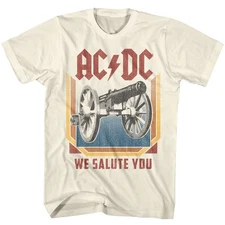 AC/DC We Salute You Natural Rock and Roll Music Band T-Shirt