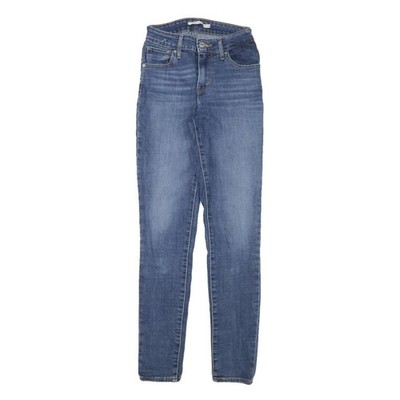 LEVI'S 721 Damen Jeans Blau Slim Skinny Denim Medium W22 L28 Stretch Baumwolle