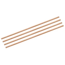 4 Pack Pure Copper Round Rod 8.5mm/0.34 Inch Dia 13.94 Inch Length Copper Rod