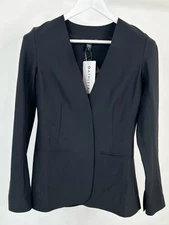 ATHLETA NWT Avenue Blazer SZ 2 Black Women Jacket Stretch Travel Unlined Pockets