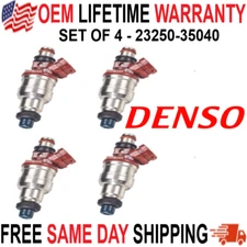 Genuine BRAND NEW Denso x4 Fuel Injectors for 1989-1995 Toyota Pickup 2.4L I4