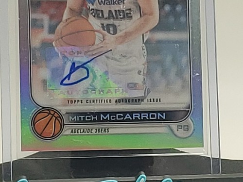 2023 Topps Chrome Certified Autograph Issue Mitch McCarron Refractor #8 36ers - Picture 2 of 3