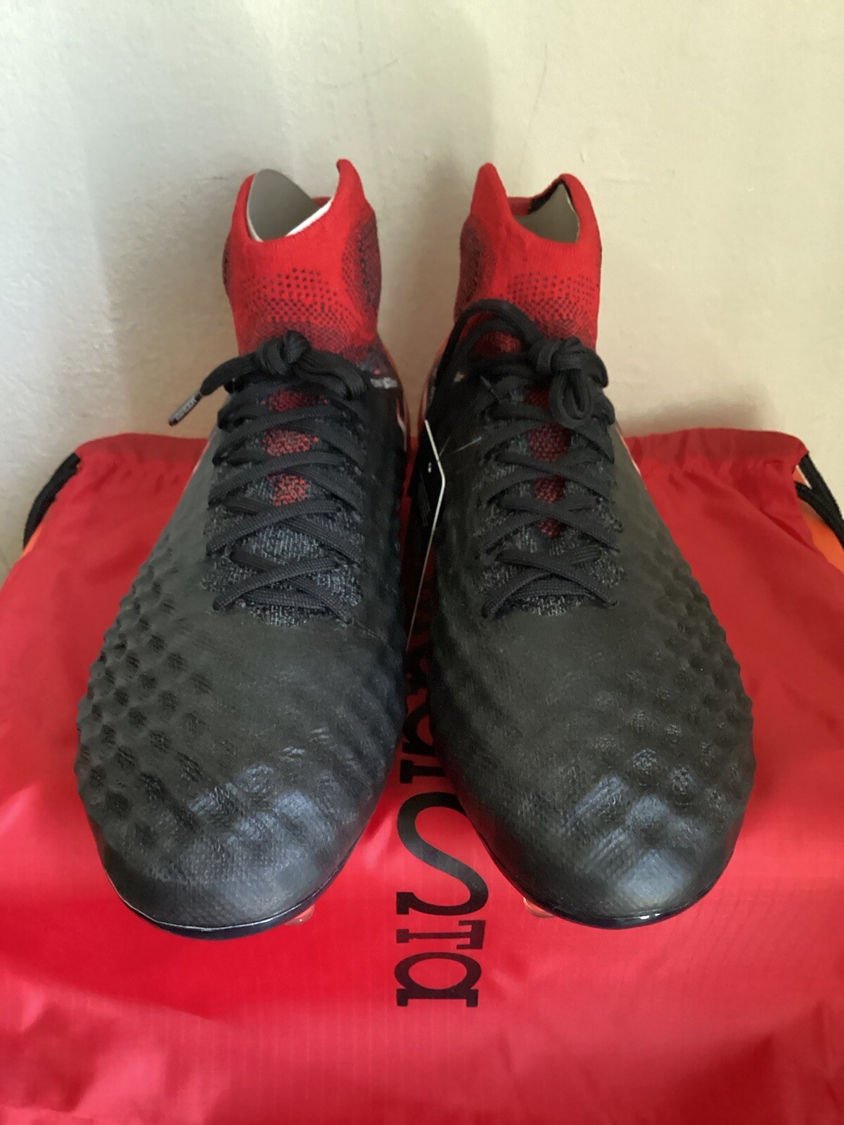 NIKE MAGISTA OBRA II FG (BLACK/RED) ( SOCCER SHOES/CLEATS) SIZE 9 ( 844595-061 ) image 3