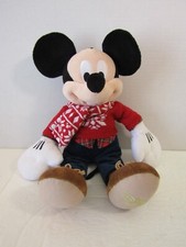 Mickey Mouse 2015 Disney Store Plush Sweater Scarf 16" Christmas Holiday doll