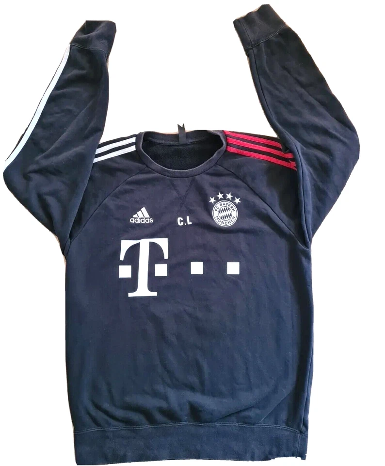 FC Bayern Munich T Adidas Sweat À Capuche Noir Homme Taille L - Photo 2/4