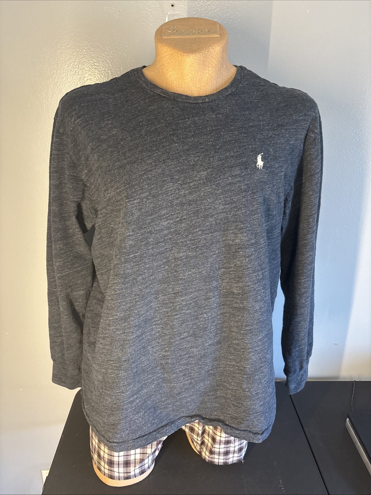 Ralph Lauren Men's Long Sleeve Embroidered Cotton Polo Shirt