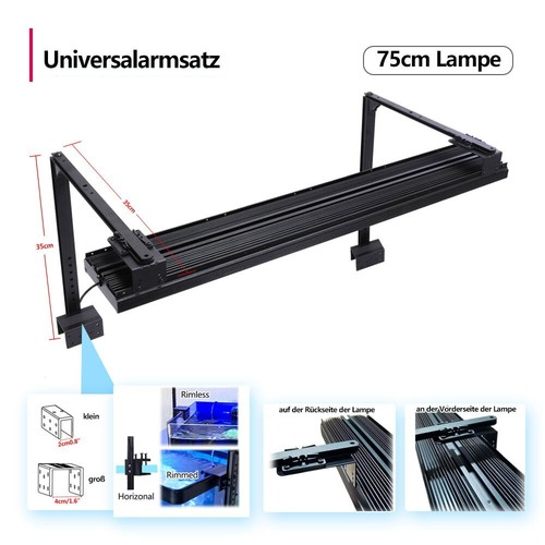 PopBloom Aquarium LED Beleuchtung Accessorry Arm Kit für RS90 RL90 H75 H54 S54 - Bild 8 von 12