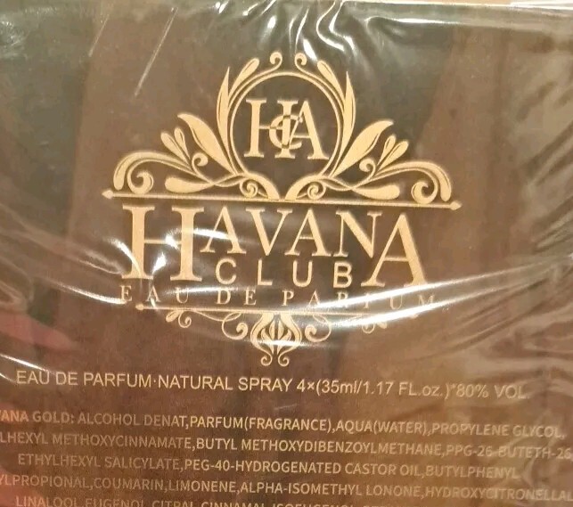 Havana Club Mens Perfume Cologne Spray 1.17oz Variety 4 Pack Cuban Cuba C