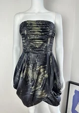 Alexander McQueen McQ Silk Draped Bustier Dress, IT 40