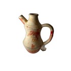 Nemadji Handmade Pottery Red Marbled Swirl Jar Vase Single Spout 8” Vtg USA — photo 2