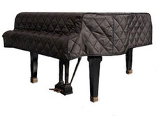 Kawai Black Quilted Grand Piano Cover with Side Slits for 5'11" Model GX2