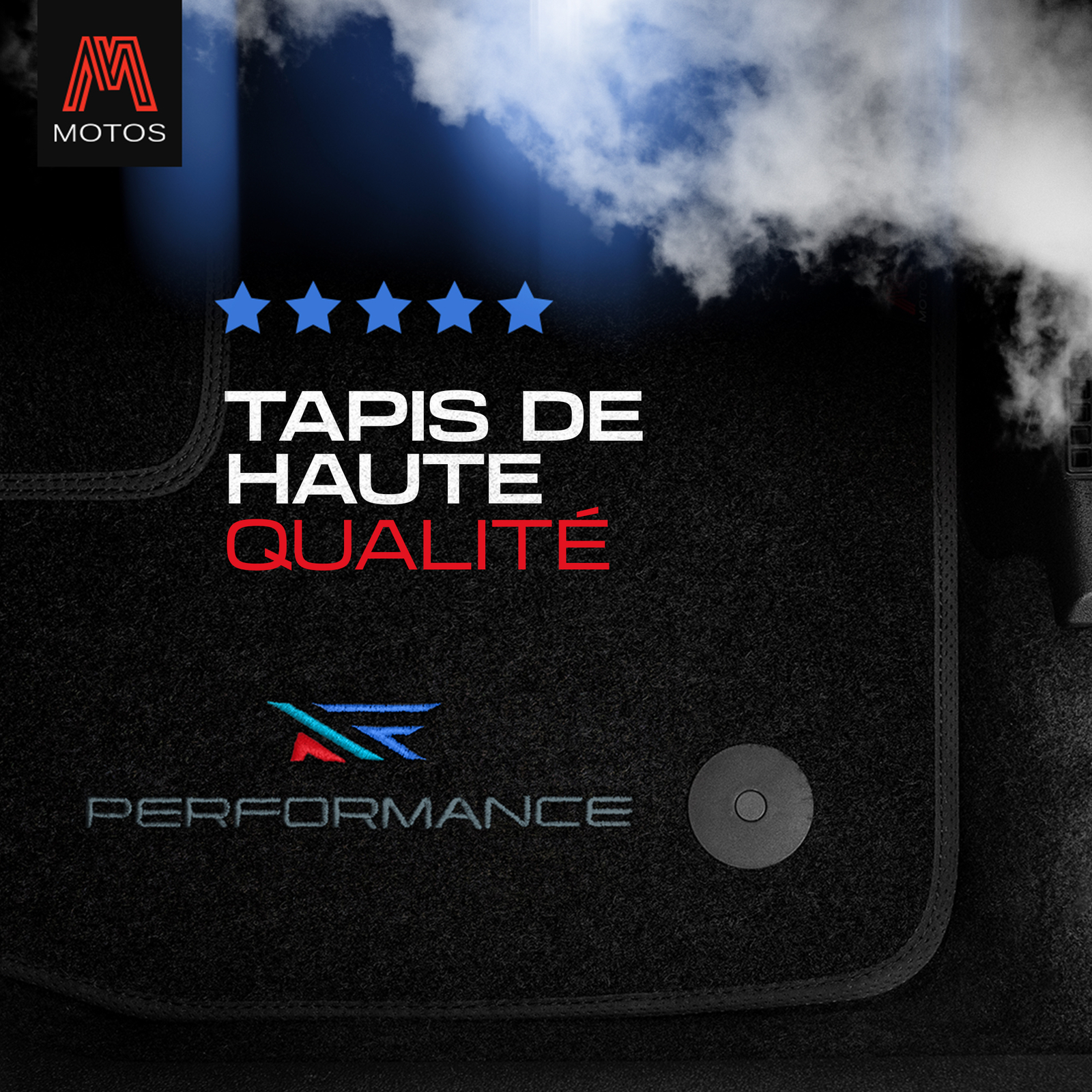Tapis de sol Fox velours noir Performance auto Volkswagen 2004-2011 - 2