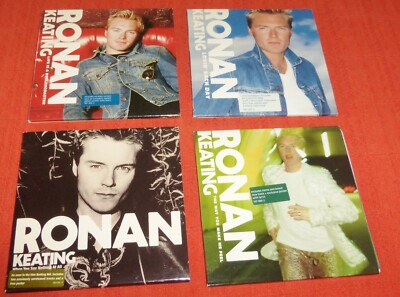 RONAN KEATING 4 x CD SINGLES IN DOUBLE CARD SLEEVES,  EACH WITH POSTER/POSTCARD