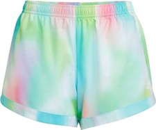 adidas Girls Elastic Waistband Allover Print Woven Short