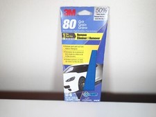 3M AUTO 80-GRIT BLUE SANDPAPER 1-STEP REMOVE Paint Rust from Metal Fiberglass