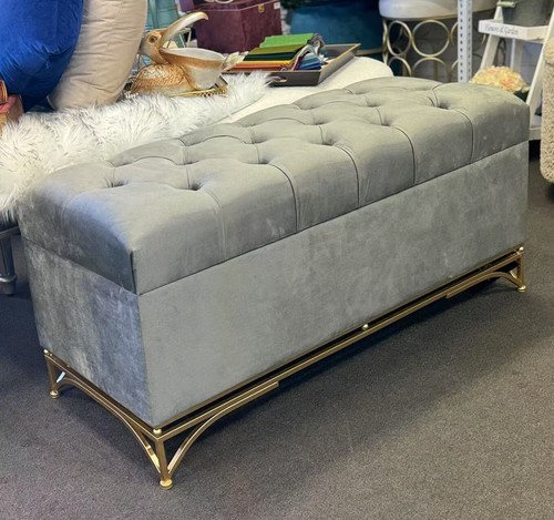 Sunny Decor Storage Ottoman Blanket Box Foot Stool Couch velvet LARGE Chest - Picture 52 of 83