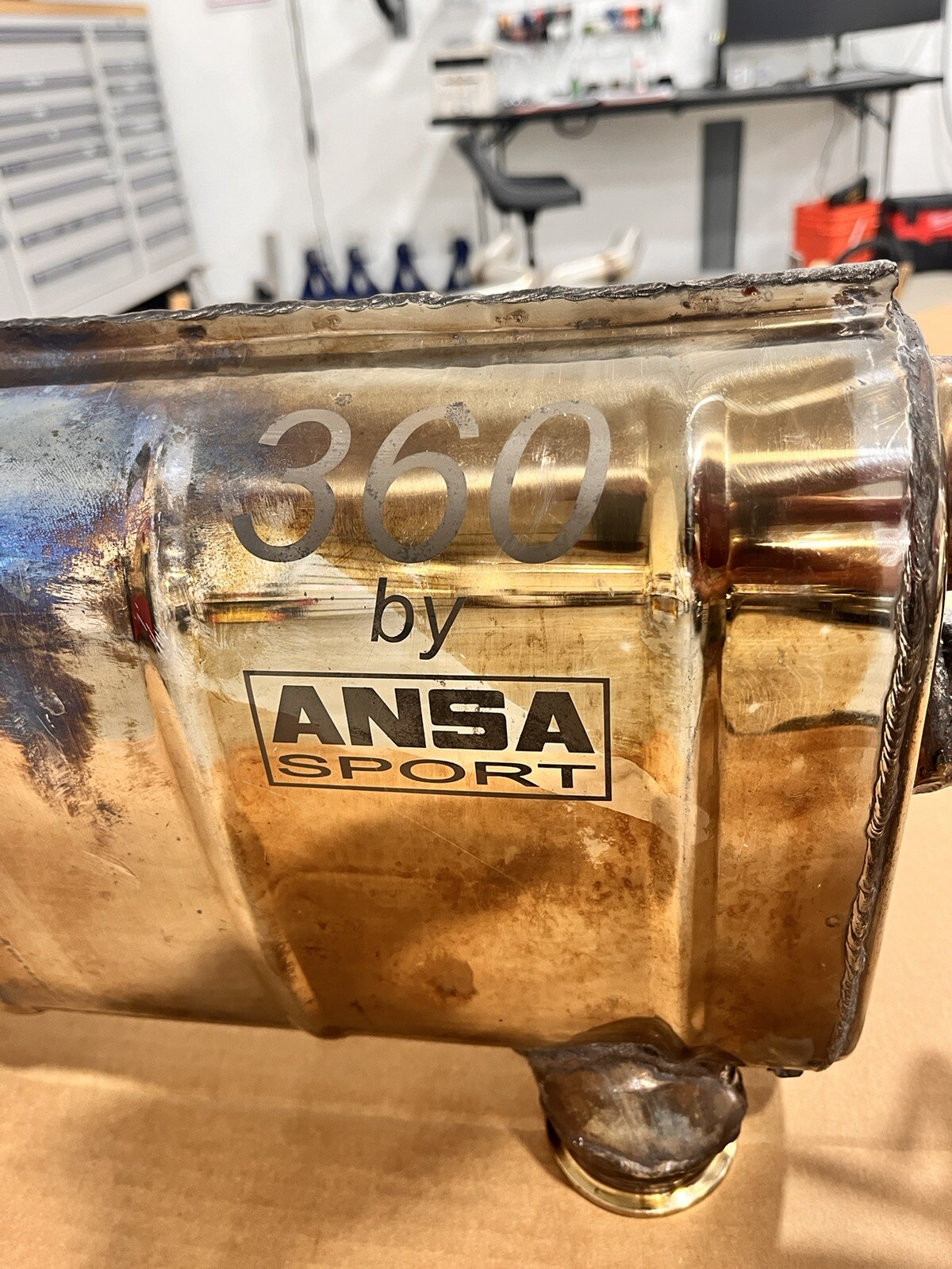 Maserati Biturbo Exhaust Muffler ANSA 360. All Stainless Steel.