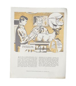 insulin vintage Medicine Ad