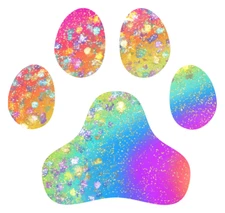 4X Autoaufkleber Sticker Paw Aufkleber 9X9 cm