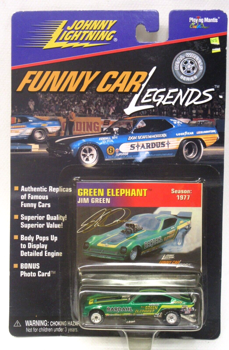 Johnny's - ukaページ 1977 GREEN ELEPHANT Funny Car Legends JOHNNY LIGHTNING diecast MOC
