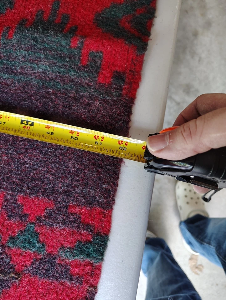 VTG, Woolrich,, 100% Wool, Throw Blanket, Red, Aztec, Tribal, Native, Art - Image 4 of 4