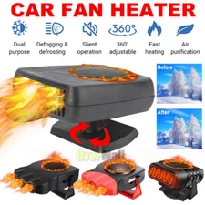 12V 200W 360° Portable Car Truck Air Heater Cooling Fan Windscreen Defogging USA