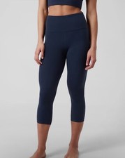SMALL Athleta Ultra High Rise Elation Capri Navy NWOT