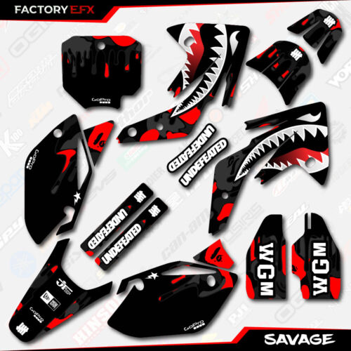 Black & Red Savage Camo Racing Graphics Kit fits Honda CRF150R 07-25 CRF 150R - Bild 4 von 5