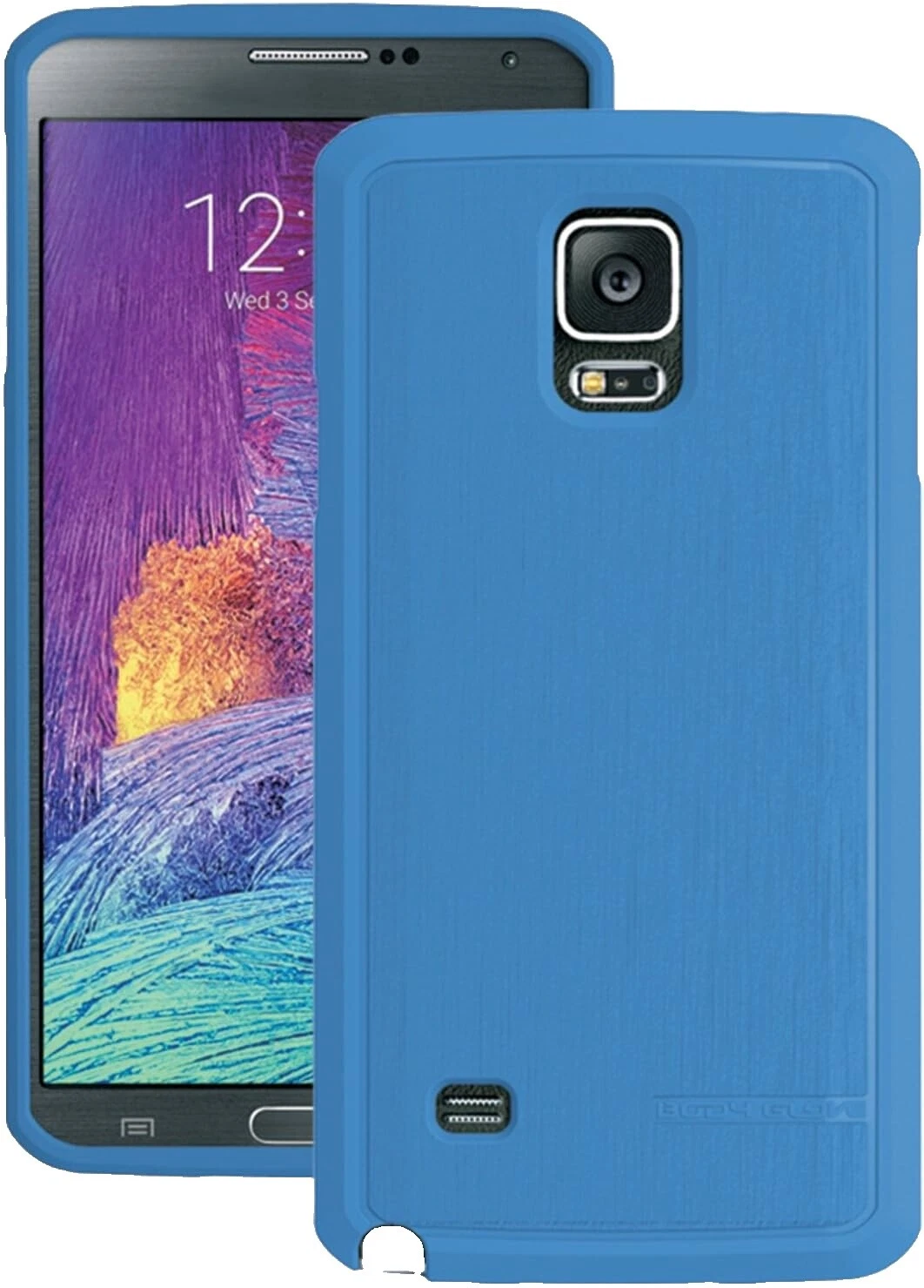 蓝色保护壳、保护套和保护膜，适用于三星 Galaxy Note 4