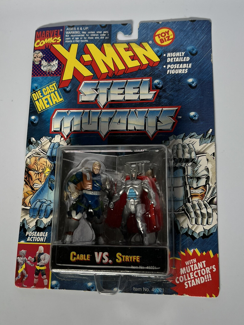 Xmen Steel Mutants Cable VS Stryfe Set Metal Action Figure Toy Biz