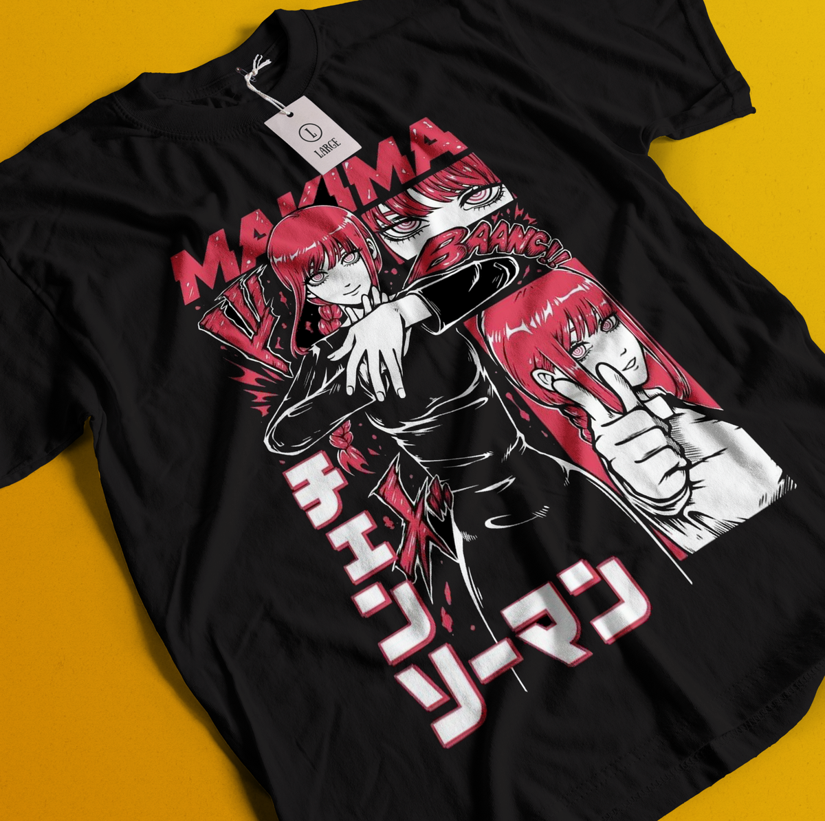 Chainsaw Man Makima T-Shirt Asa Aki Anime Denji Shirt Power Tshirt