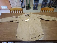 Wrangler Cowboy Cut Long Sleeve Western Pearl Snap Work Shirt Men's XL NWT