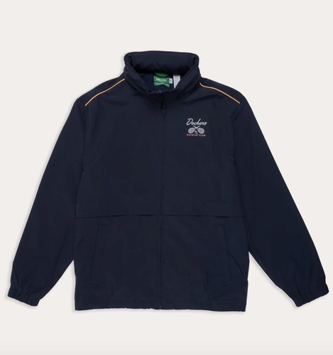 Dockers Racquet Club Anorak Jacket Navy Size M Hood Stores in collar Never Worn - Picture 8 of 15