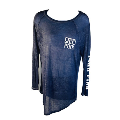 Pink Victoria Secret See through Sheer Blue/Gray Color Long Sleeve Size  Small | eBay