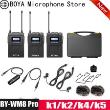 BOYA BY-WM8 Pro K1 K2 UHF Dual Wireless Microphone Interview Mic for DSLR Camera