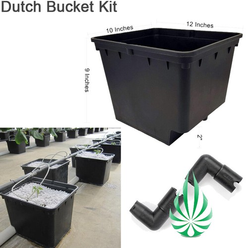 [4x]Bato Dutch Bucket Hydroponics 11L Pot Kit Indoor Farm Vegetable