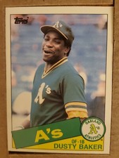 1985 Topps Traded 2x All Star Golden Glove Dusty Baker Baseball Card #4T