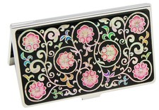 Mother of pearl Pocket Business Card ID Card Holder Credit Box Case Wallet Gift