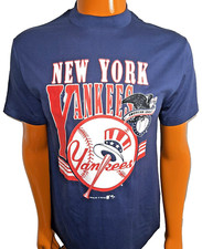 Vintage 1990 New York YANKEES Garan T-Shirt MLB Made In USA Size Large NWT NOS